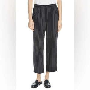 NWOT Eileen Fisher Pinstripe Crop Wide Leg Pant Indigo Casual Women’s Medium